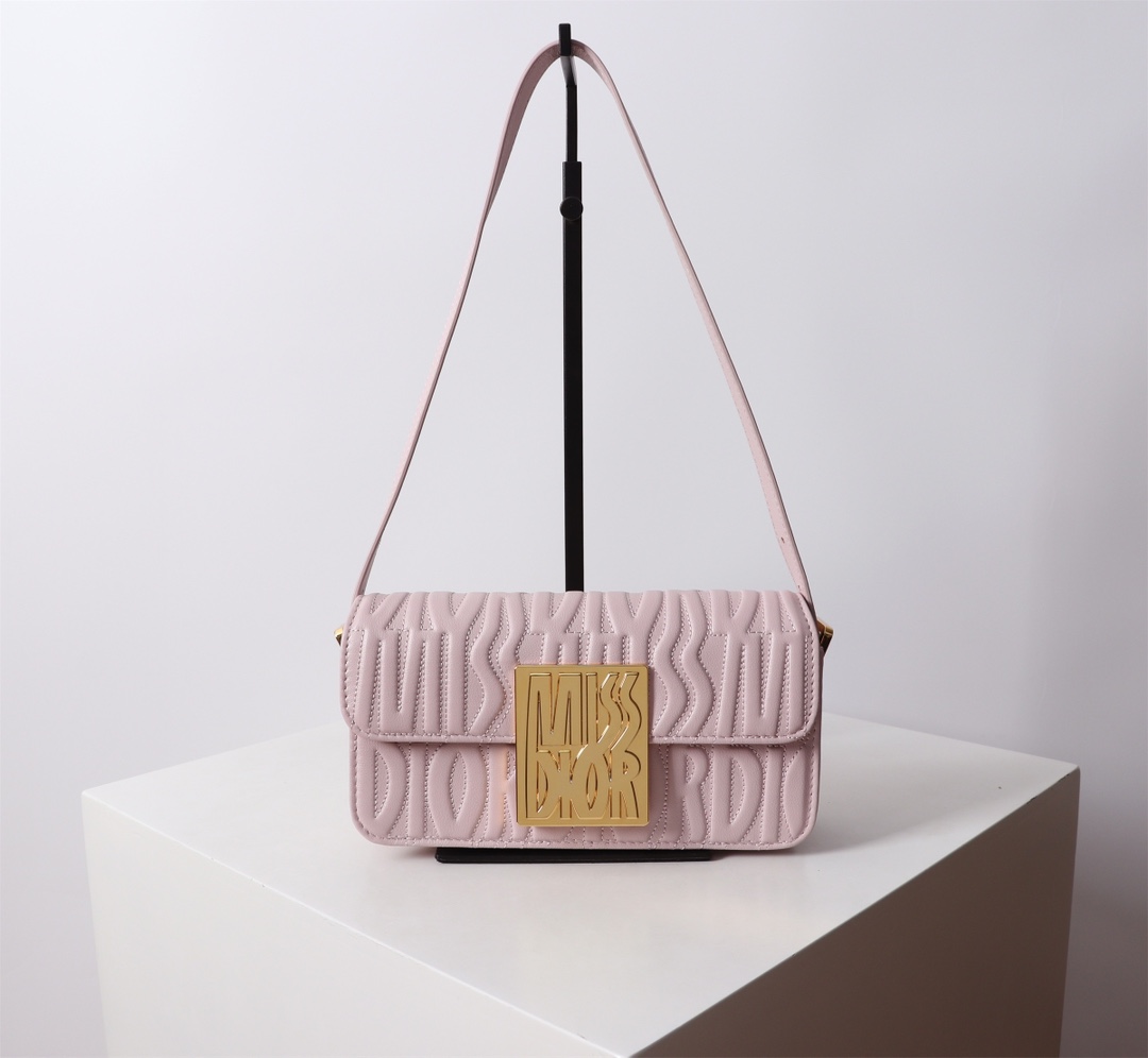 Miss Dior Flap Bag Pink Quilted Miss Dior Allover Calfskin